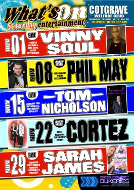 Click Here To Enlarge This Photo Of Upcoming Saturday Events - November