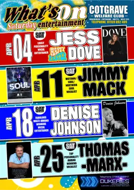 Click Here To Enlarge This Photo Of Upcoming Saturday Events - April